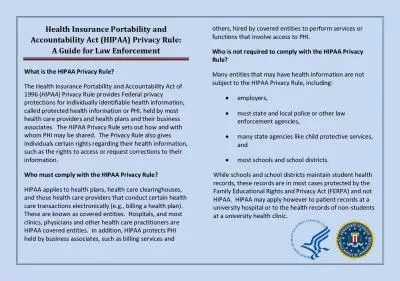 Health Insurance Portability and AccountabilityActHIPAAPrivacy RuleA