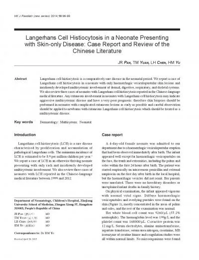 HK J Paediatr new series 2014Langerhans Cell Histiocytosis in a Neo