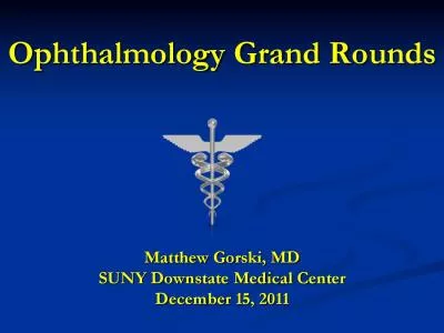 Ophthalmology Grand Rounds