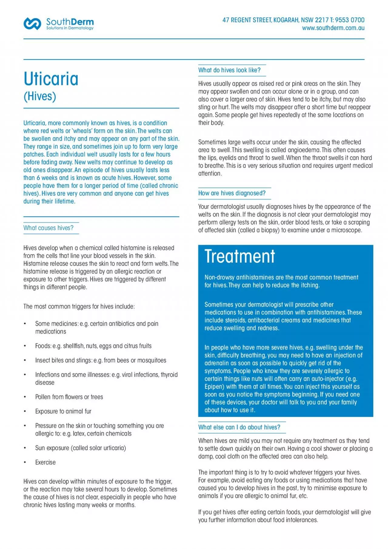 PDF-Urticaria more commonly known as hives is a condition