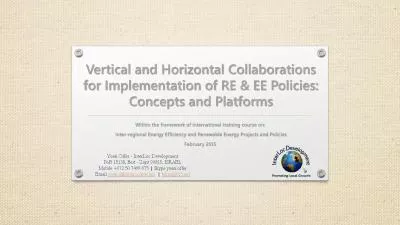 Vertical and Horizontal Collaborations