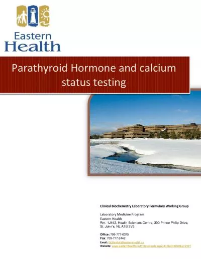 Parathyroid Hormone and calcium