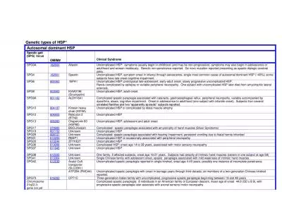 Genetic types of HSP