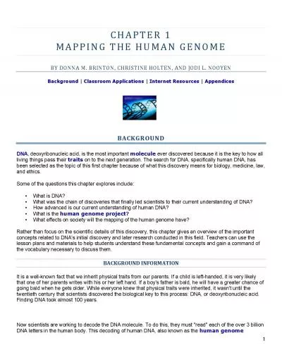 project will result in a map of the DNA in the human body As former