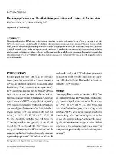 Volume 19 No1 April 2012The Gulf Journal of Dermatology and Venereo