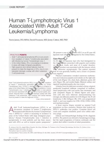 Adult Tcell leukemialymphoma ATLL is an uncommon neoplasm