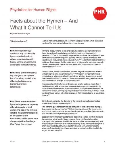 Facts about the Hymen