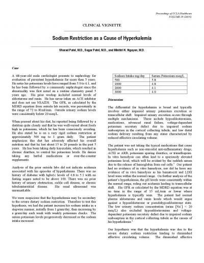 Proceedings of UCLA Healthcare  VOLUME 19 2015  CLINICAL VIGNETTE