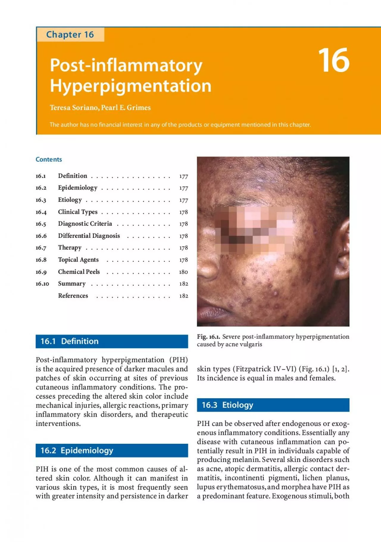 PDF-Chapter 16Postinflammatory HyperpigmentationTeresa SorianoPearl EGr