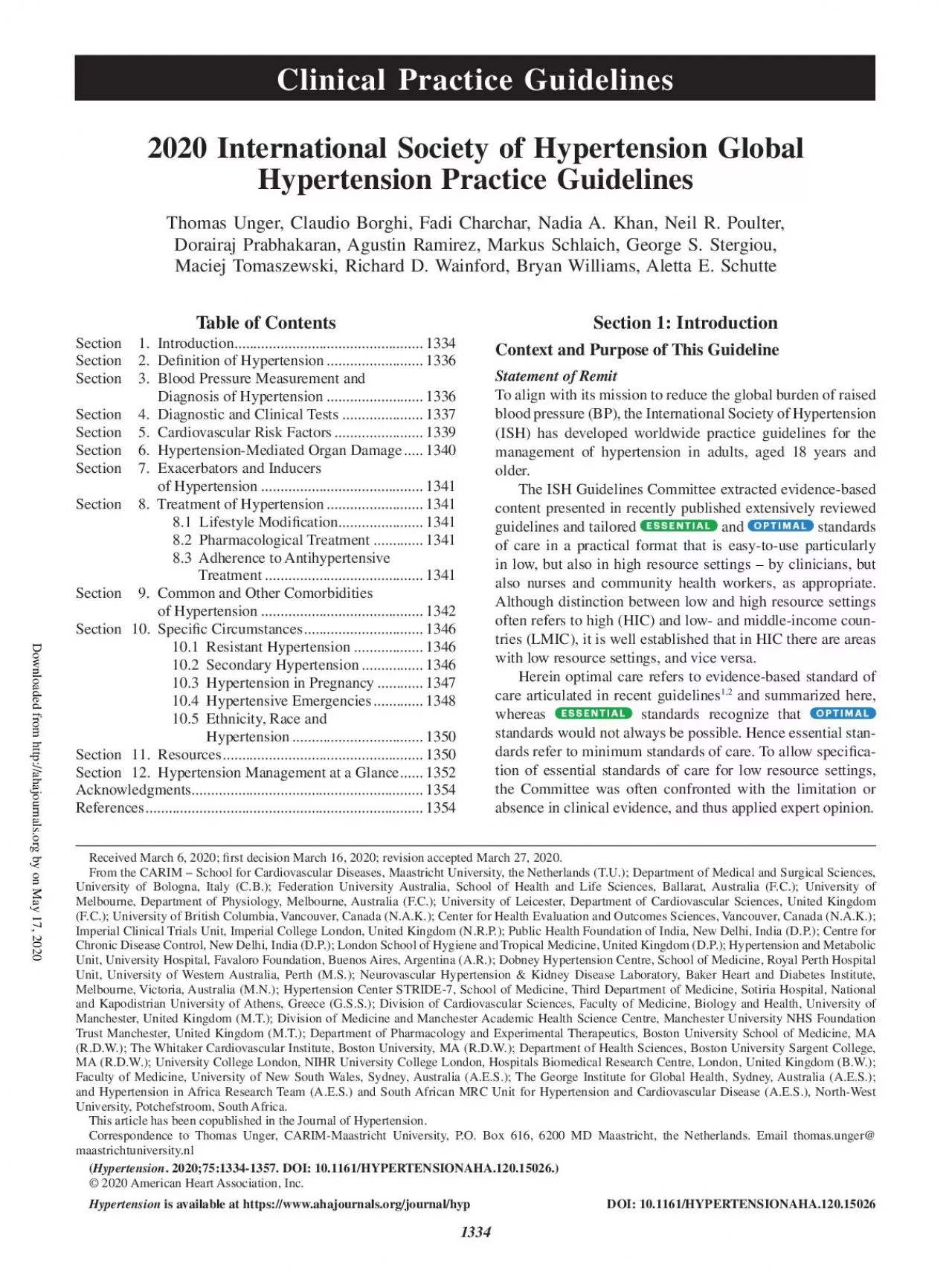 PDF-In the Guidelines differentiation between optimal and essential stand