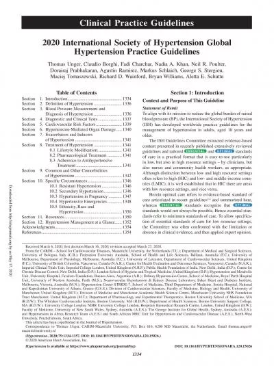 In the Guidelines differentiation between optimal and essential stand