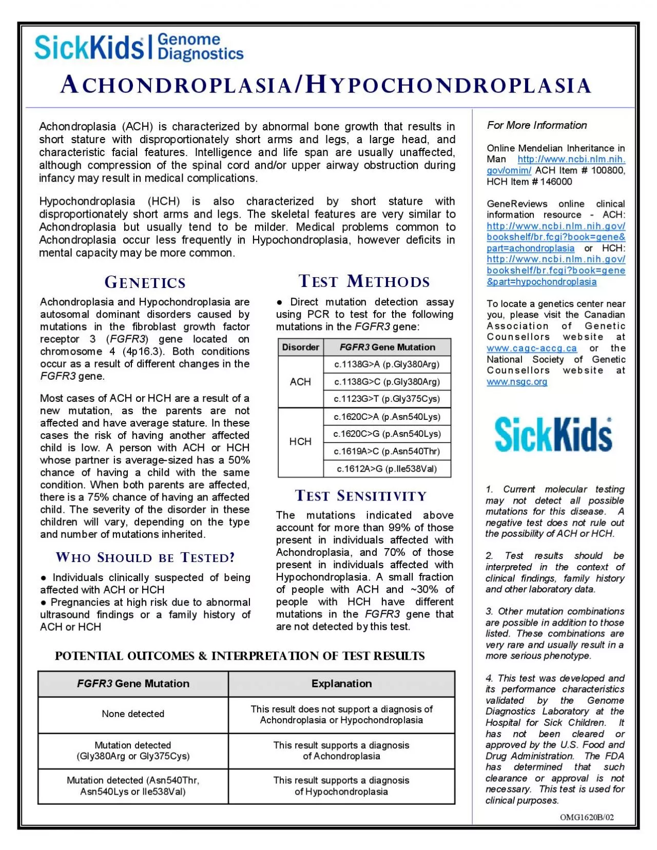 PDF-Achondroplasia ACH is characterized by abnormal bone growth that res