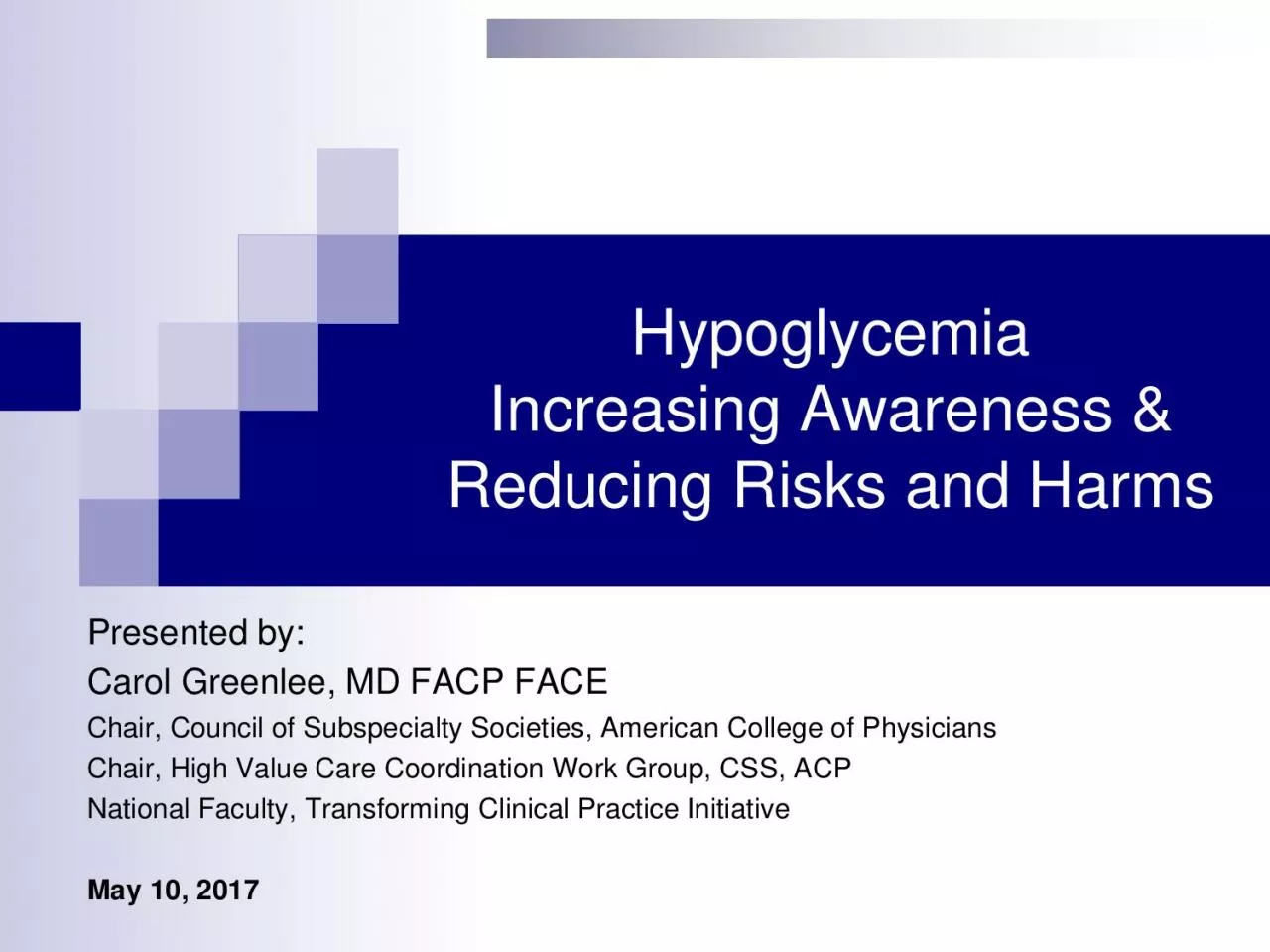 PDF-Hypoglycemia Increasing Awareness Reducing Risks and HarmsPresented