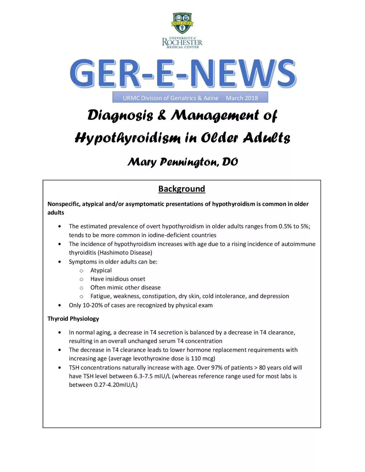 PDF-Diagnosis Management of