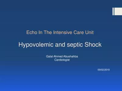 Echo In The Intensive Care Unit