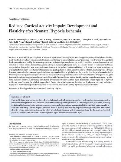 NeurobiologyofDiseaseReducedCorticalActivityImpairsDevelopmentandPlast