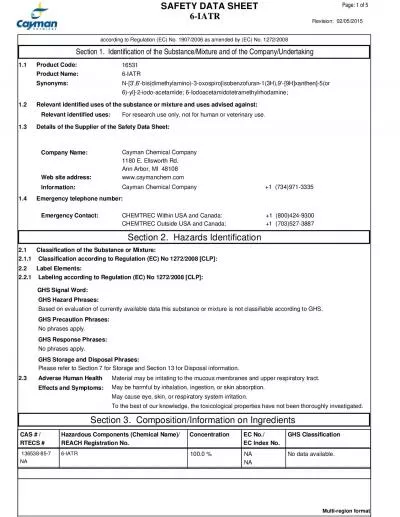 02052015RevisionPage 1 of 56IATRSAFETY DATA SHEETaccording to Reg