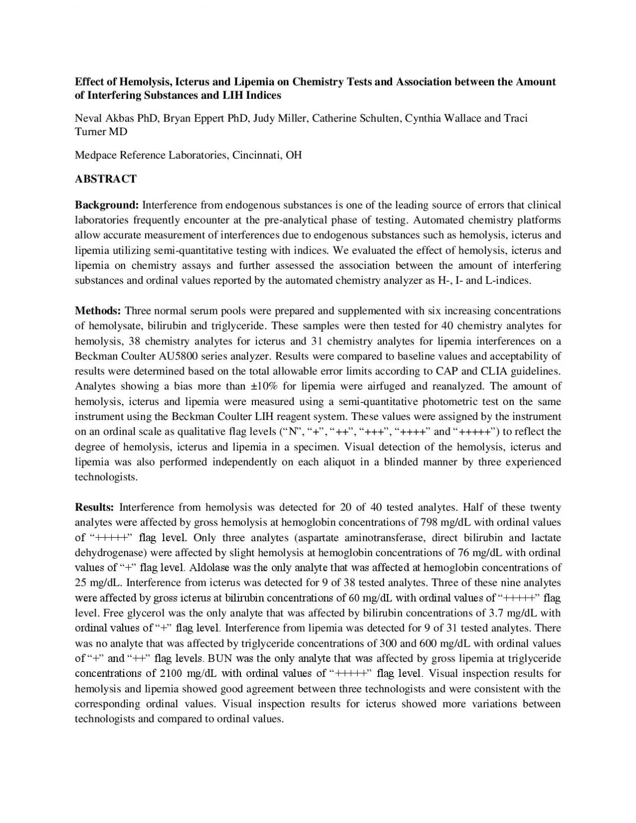 PDF-Effect of Hemolysis