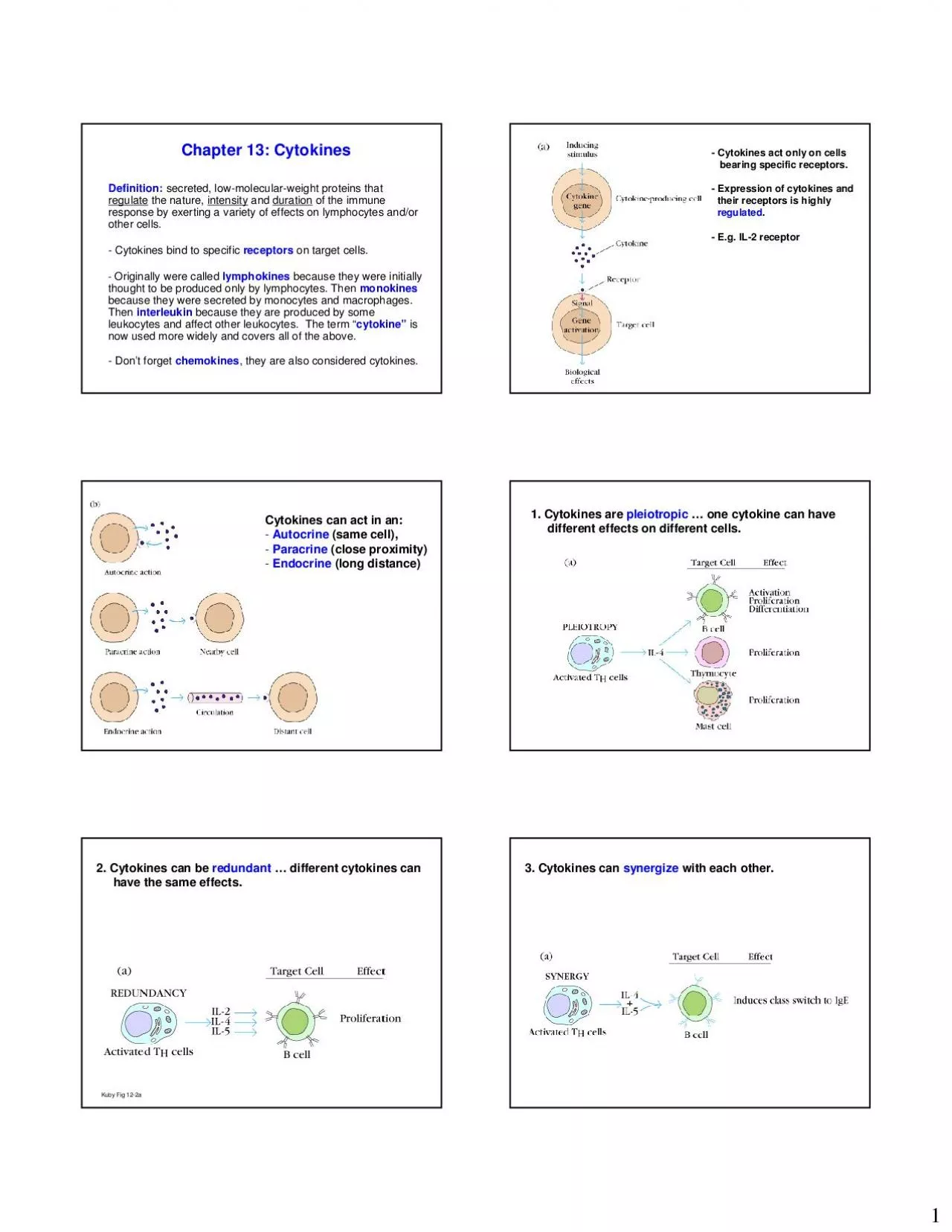 PDF-Chapter 13 CytokinesDefinition