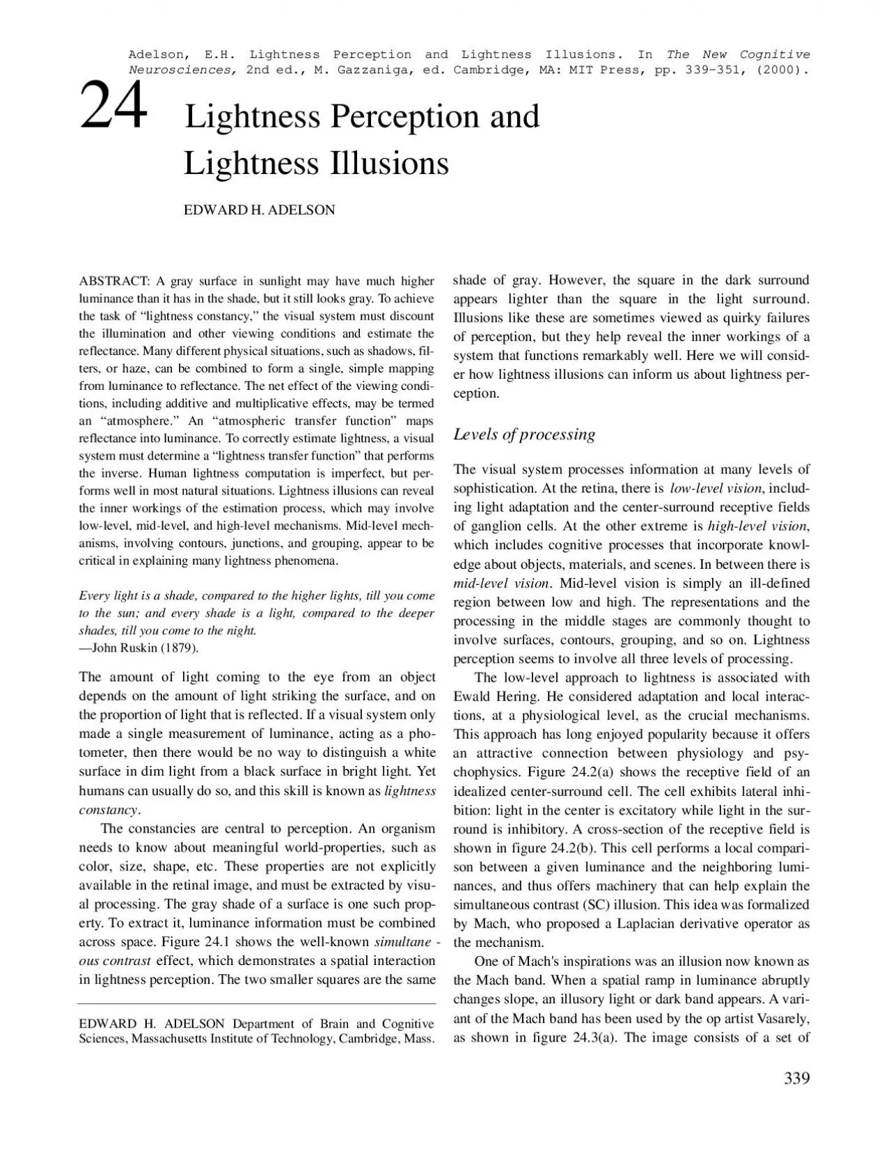 PDF-The amount of light coming to the eye from an objectdepends on the amo