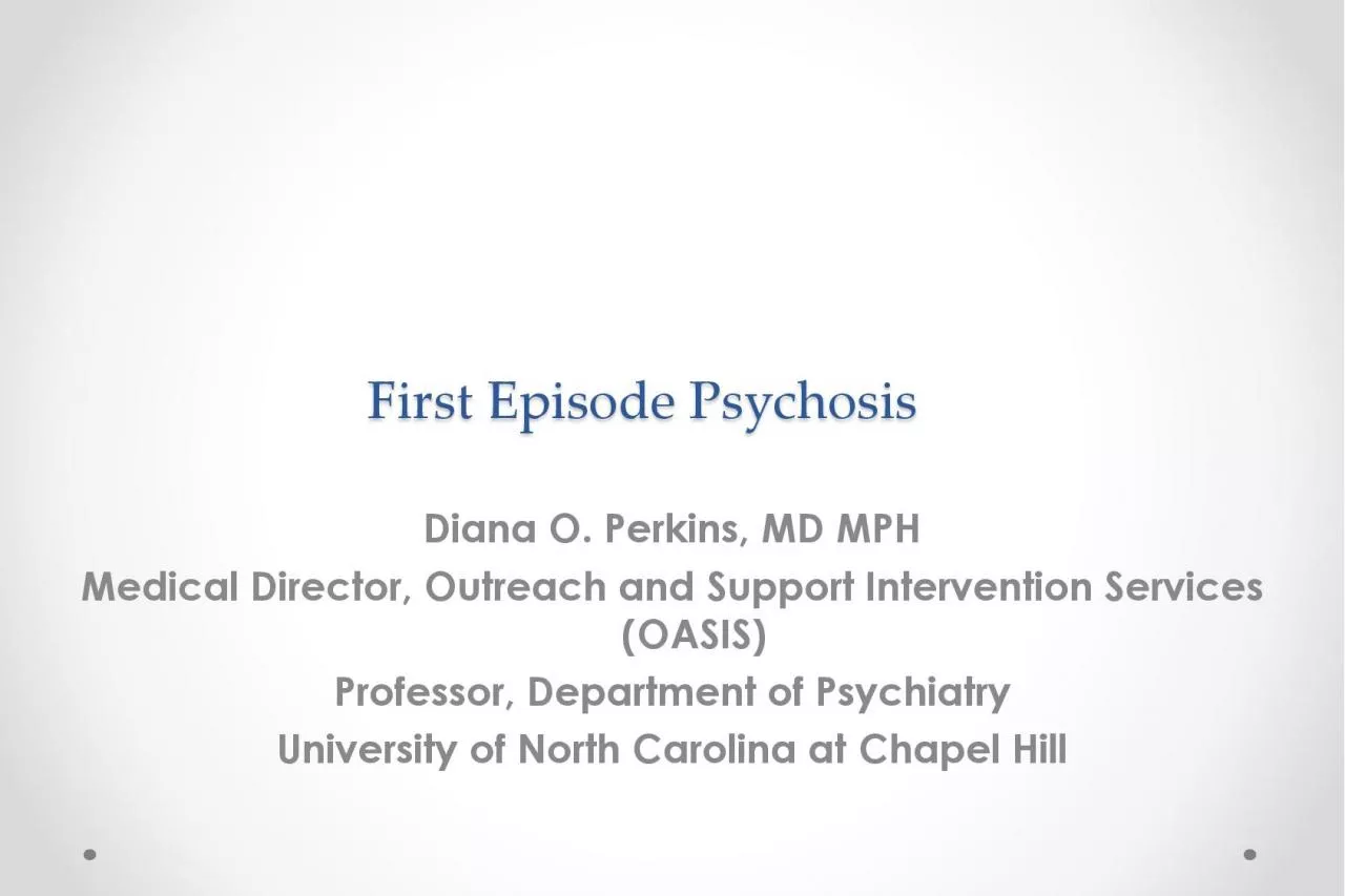 PDF-First Episode Psychosis