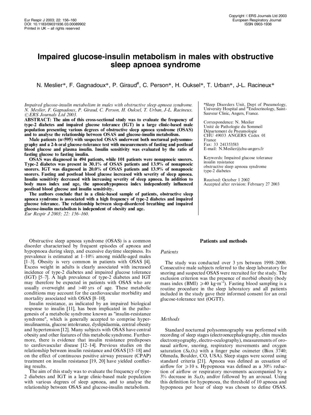 PDF-Impairedglucoseinsulinmetabolisminmaleswithobstructivesleepapnoeasynd