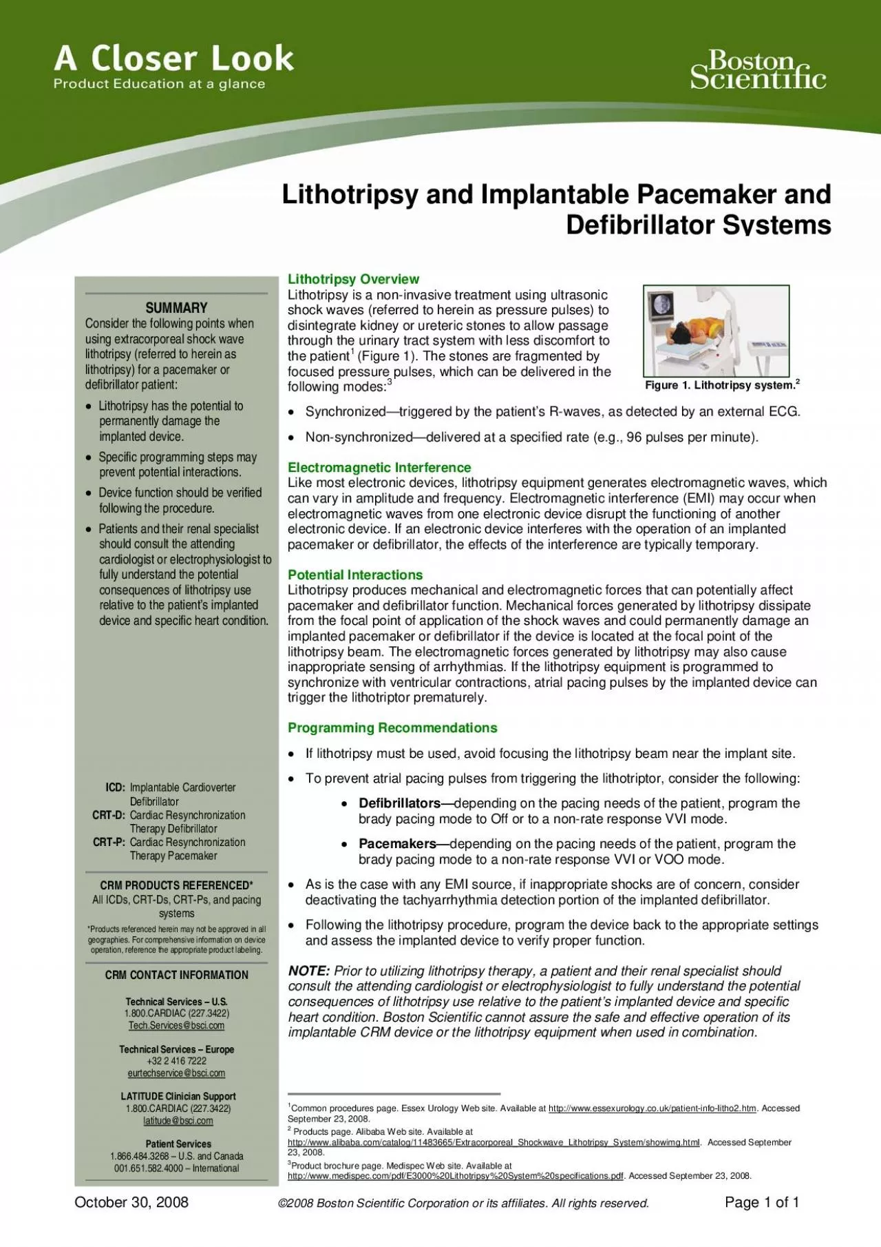 PDF-Lithotripsy Overview