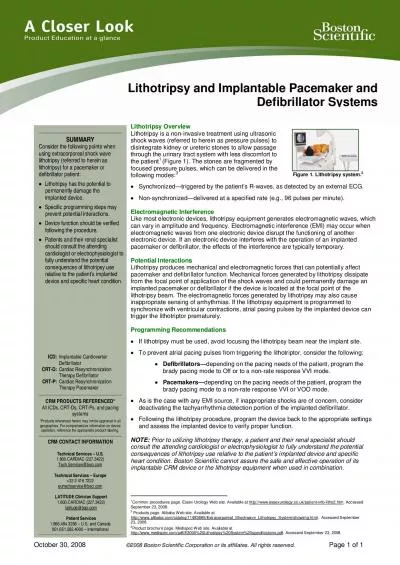 Lithotripsy Overview