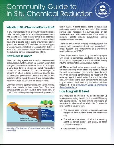 What Is In Situ Chemical Reduction In situ chemical reduction or 1