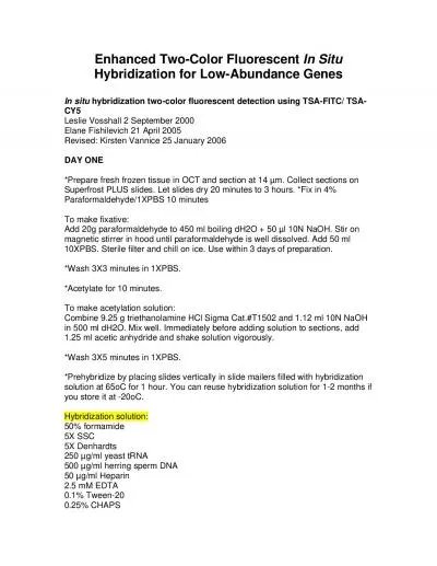 For each slide prepare 100 l hybridizatiobased on strength eg bet