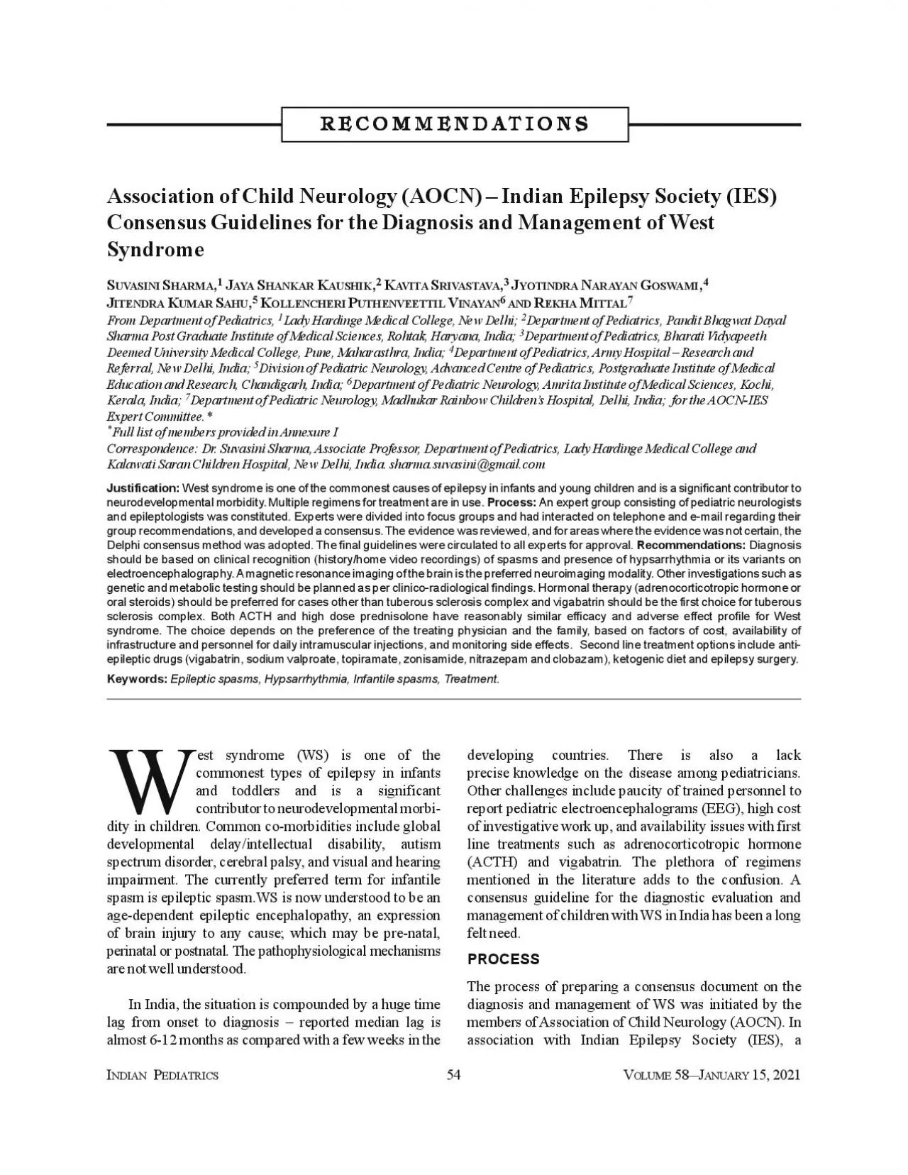 P54V 58 15 2021Association of Child Neurology AOCN  Indian Epileps