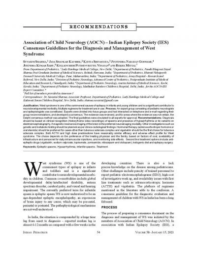 P54V 58 15 2021Association of Child Neurology AOCN  Indian Epileps