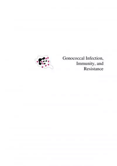 Gonococcal Infection Immunity and  Resistance