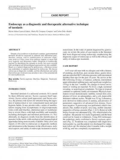 Vol 108 N 6 2016ENDOSCOPY AS A DIAGNOSTIC AND THERAPEUTIC ALTERN