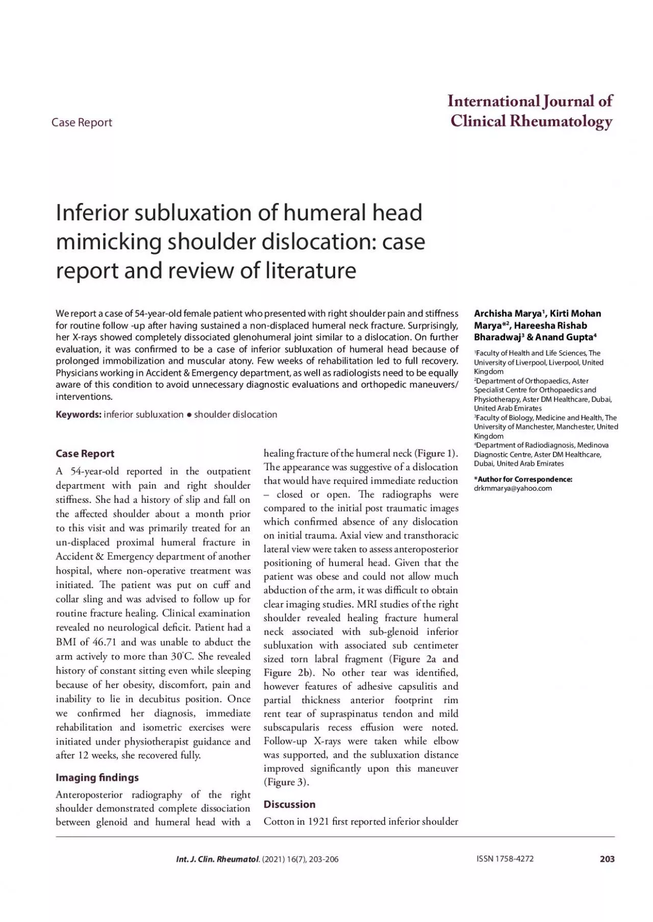 PDF-Case Report54yearold reported in the outpatient department with pain