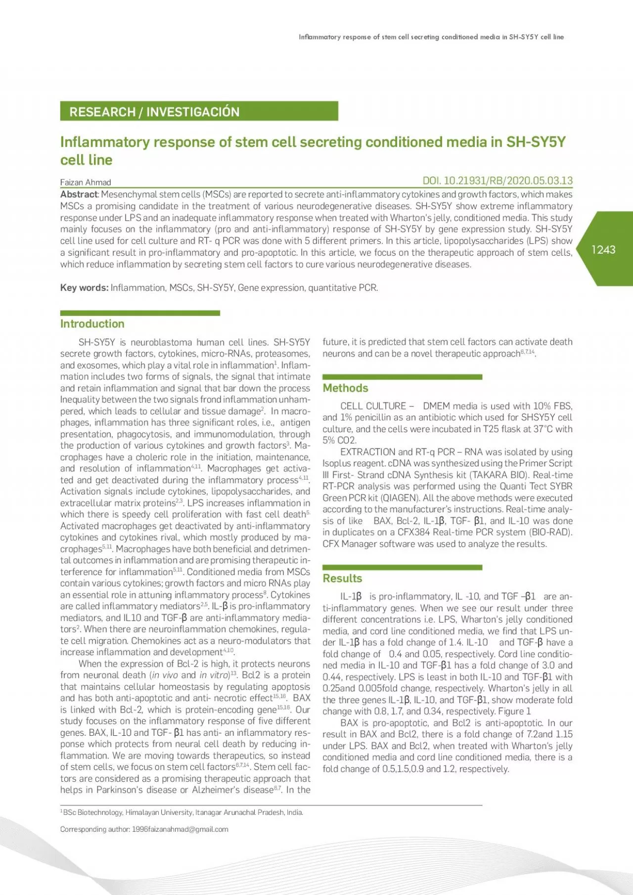 PDF-Inx0066006Cammatory response of stem cell secreting conditioned med