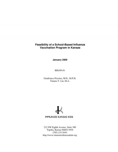 Feasibility of a SchoolBased Influenza     January 2009   212 SW Eigh