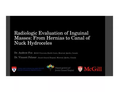 Radiologic Evaluation of Inguinal Nuck Hydroceles  Dr Vincent Pelsser