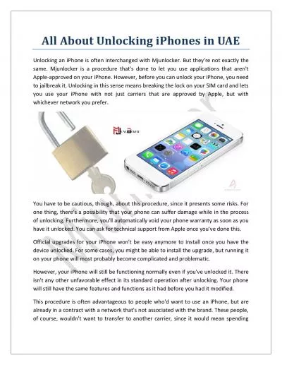 All About Unlocking iPhones in UAE