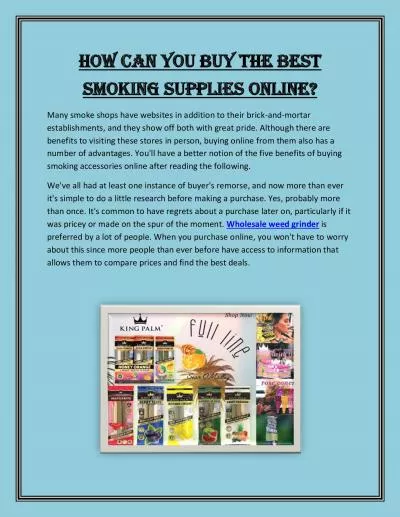 How can you buy the best smoking supplies online?