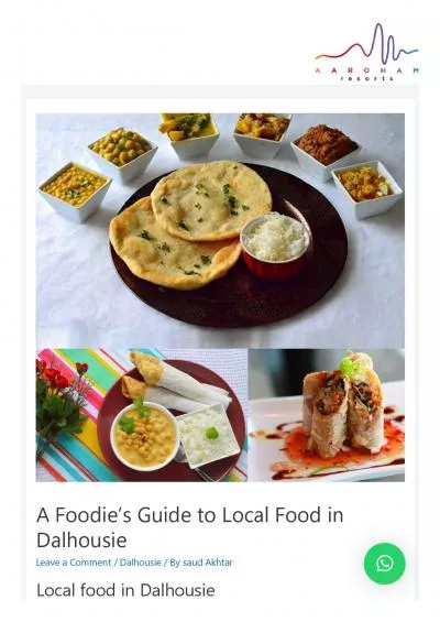 A Foodie’s Guide to Local Food in Dalhousie