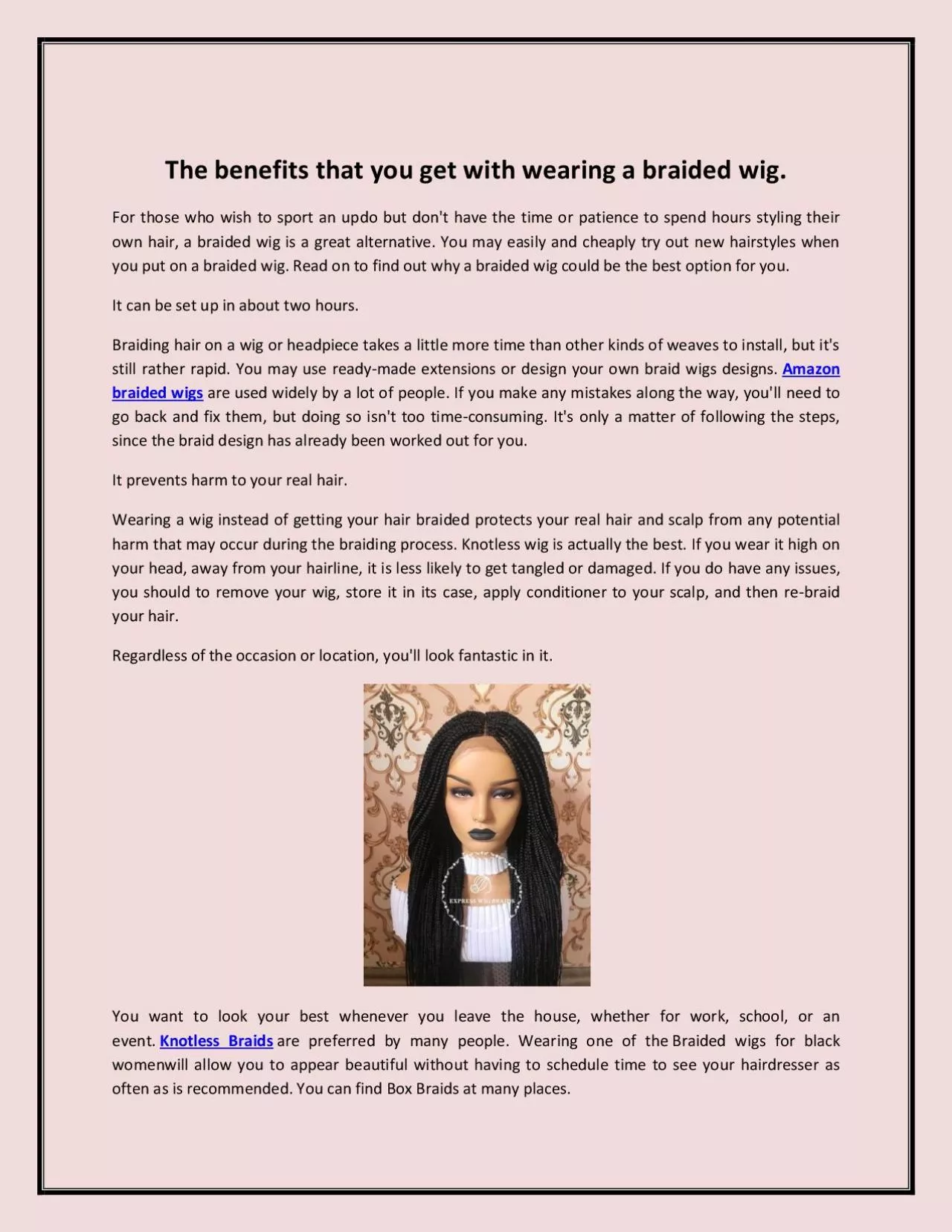 PDF-The benefits that you get with wearing a braided wig.