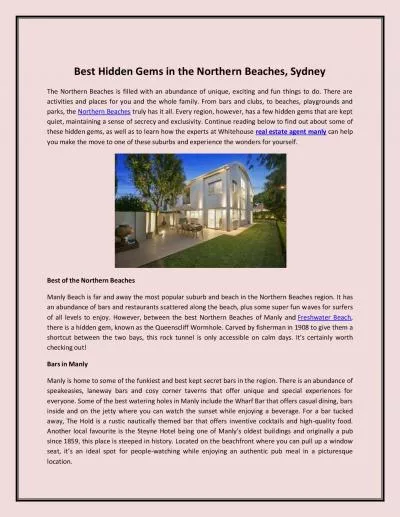 Best Hidden Gems in the Northern Beaches, Sydney