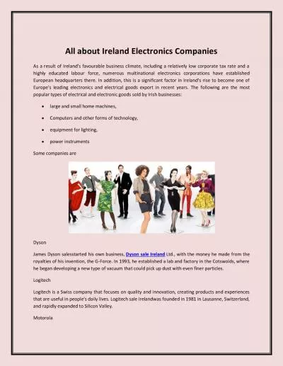 All about Ireland Electronics Companies