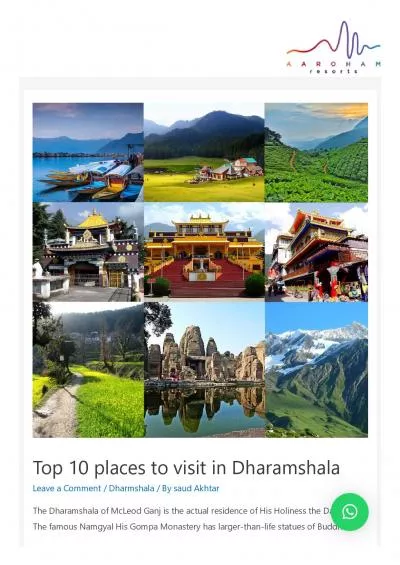 Top 10 Places to Visit in Dharamshala