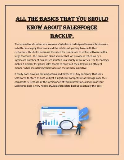 All the basics that you should know about salesforce backup.