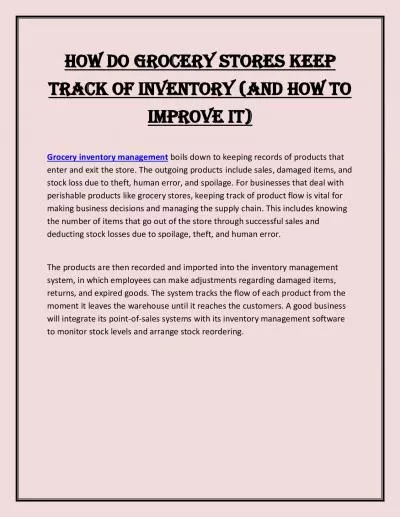 How Do Grocery Stores Keep Track of Inventory (and How to Improve It)