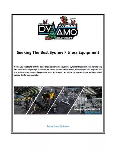 Seeking The Best Sydney Fitness Equipment