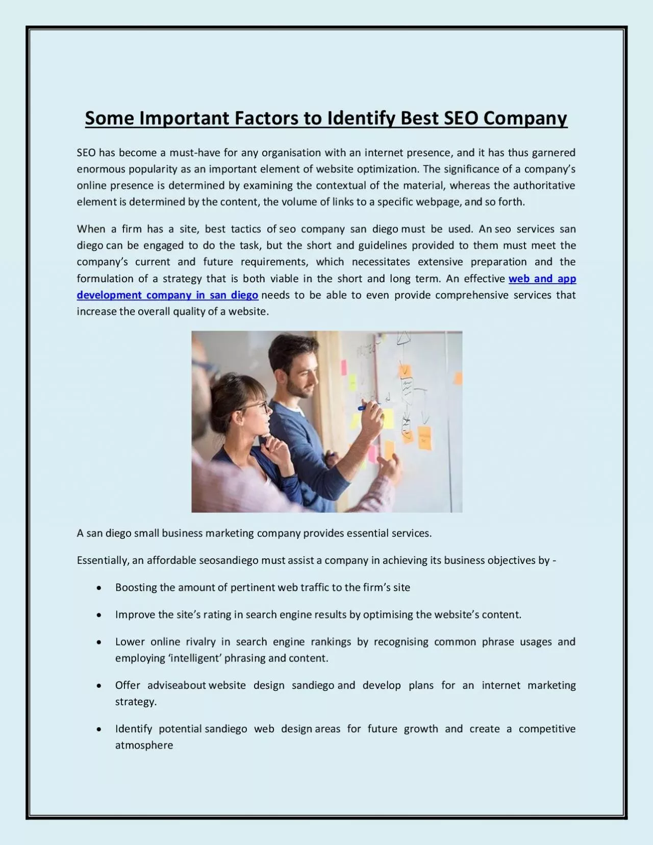 PDF-Some Important Factors to Identify Best SEO Company