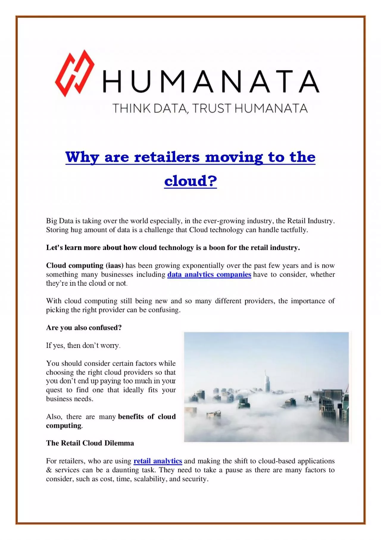 Why are retailers moving to the cloud?